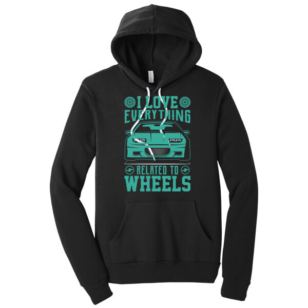 Everything Related to Wheels - Unisex Premium Fleece Hooded Sweatshirt Thumbnail