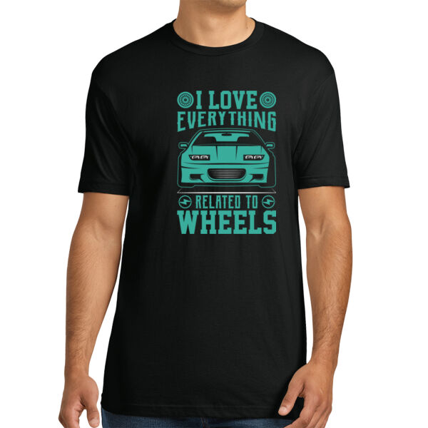 Everything Related to Wheels - Unisex Premium Cotton T-Shirt Thumbnail