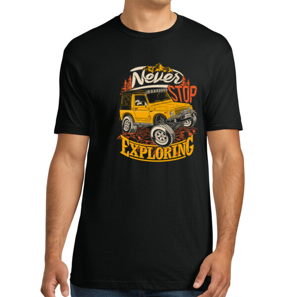 Never Stop Exploring - Unisex Premium Cotton T-Shirt Thumbnail