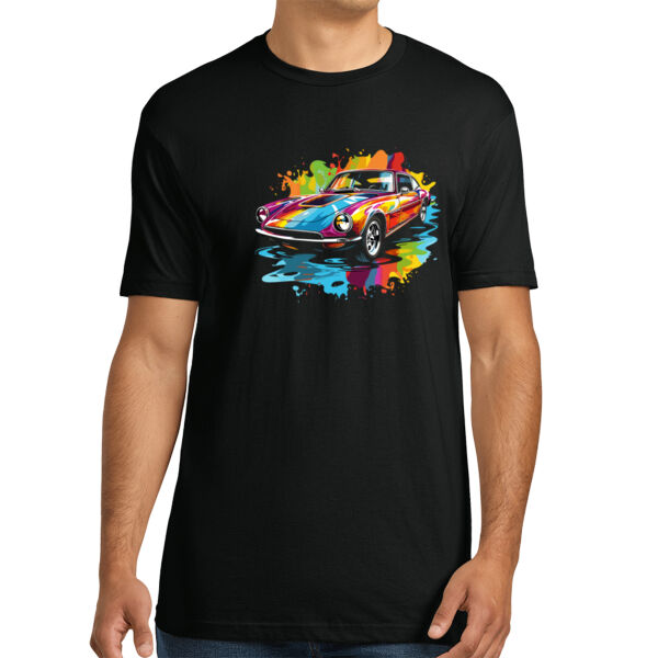 Colorful Car - Unisex Premium Cotton T-Shirt Thumbnail