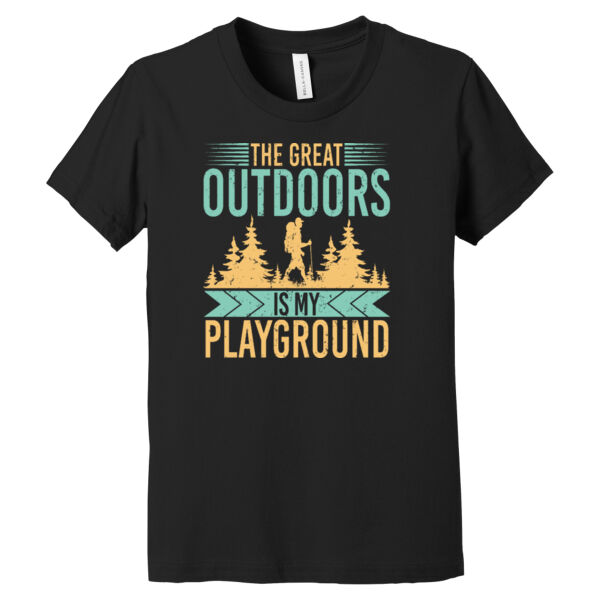Outdoors Is My Playground - Youth Jersey Short Sleeve Tee Thumbnail