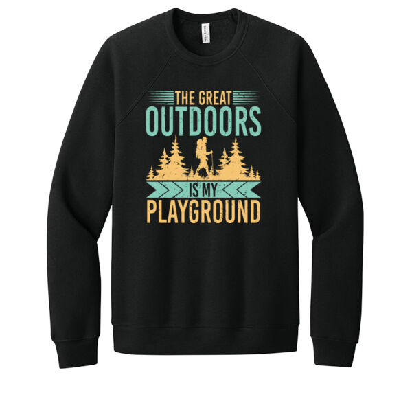 Outdoors Is My Playground - Unisex Premium Fleece Crew Sweatshirt Thumbnail