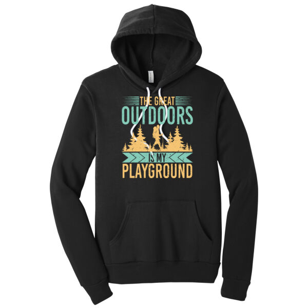 Outdoors Is My Playground - Unisex Premium Fleece Hooded Sweatshirt Thumbnail