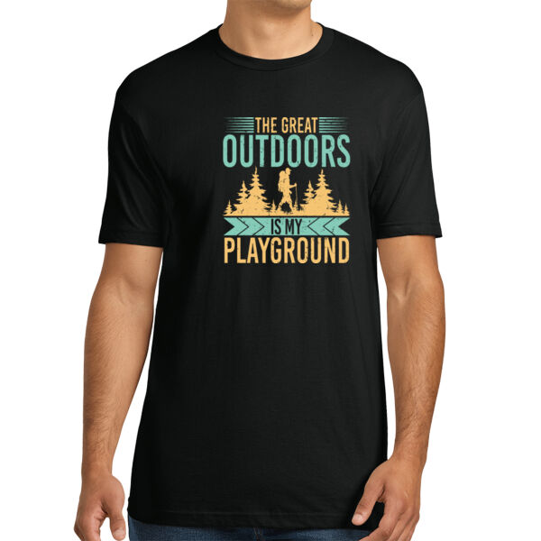 Outdoors Is My Playground - Unisex Premium Cotton T-Shirt Thumbnail