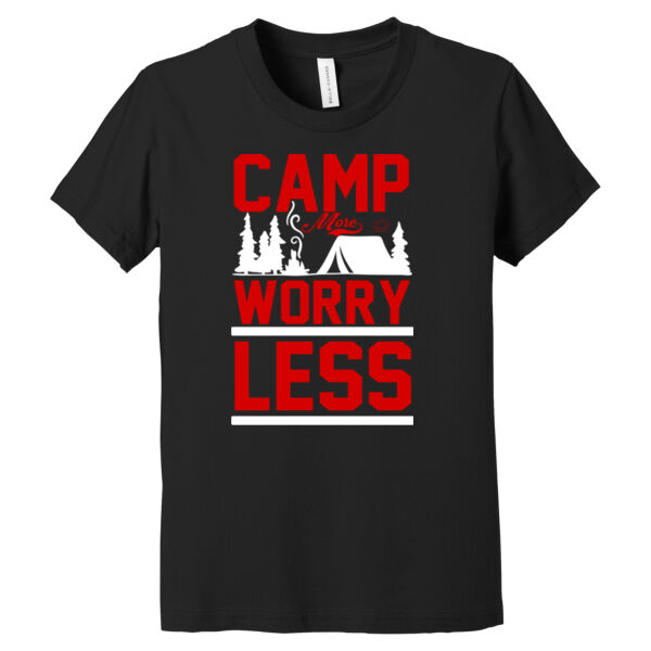 Camp More Worry Less - Youth Jersey Short Sleeve Tee Thumbnail