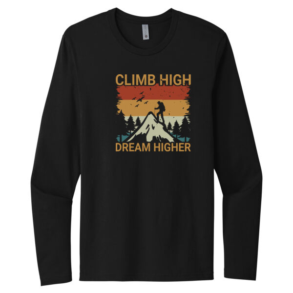 Climb High Dream Higher - Unisex Premium Cotton Long Sleeve T-Shirt Thumbnail