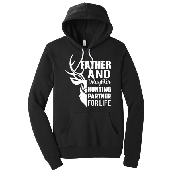 Father and Daughter Hunting Partners - Unisex Premium Fleece Hooded Sweatshirt Thumbnail