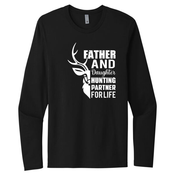 Father and Daughter Hunting Partners - Unisex Premium Cotton Long Sleeve T-Shirt Thumbnail