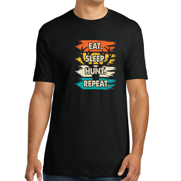 Eat Sleep Hunt Repeat - Unisex Premium Cotton T-Shirt Thumbnail