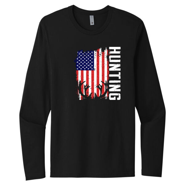 USA Hunting - Unisex Premium Cotton Long Sleeve T-Shirt Thumbnail