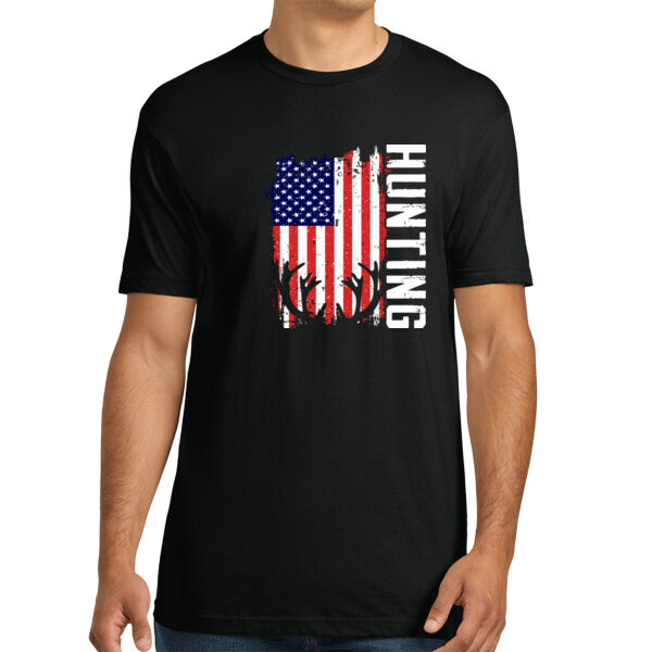 USA Hunting - Unisex Premium Cotton T-Shirt Thumbnail