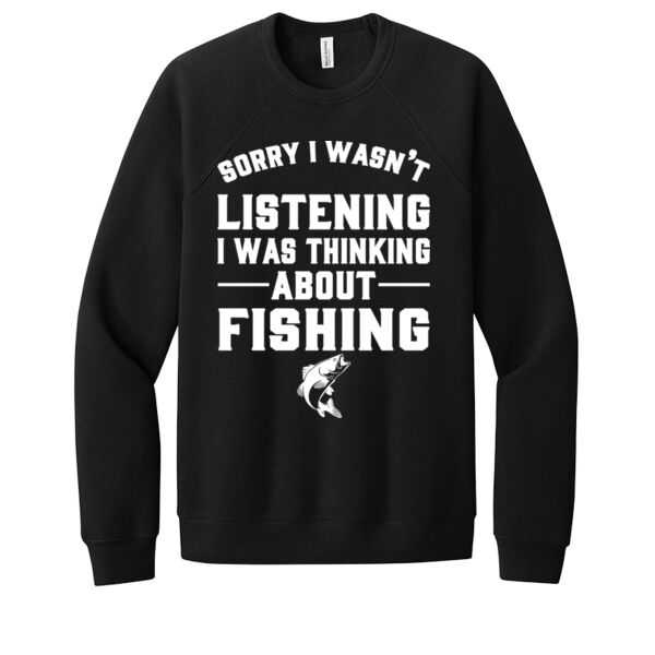 Thinking About Fishing - Unisex Premium Fleece Crew Sweatshirt Thumbnail