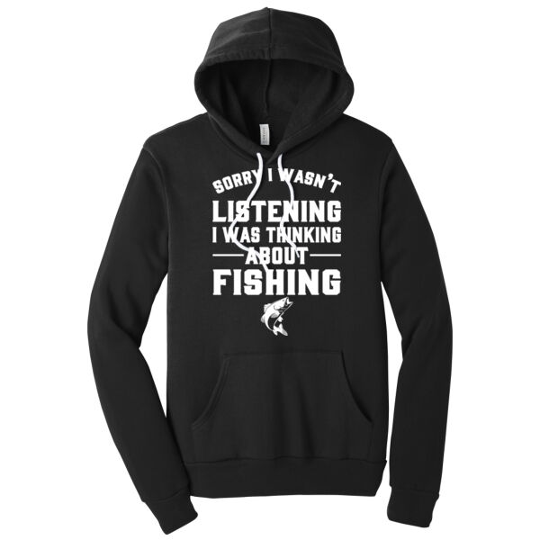 Thinking About Fishing - Unisex Premium Fleece Hooded Sweatshirt Thumbnail