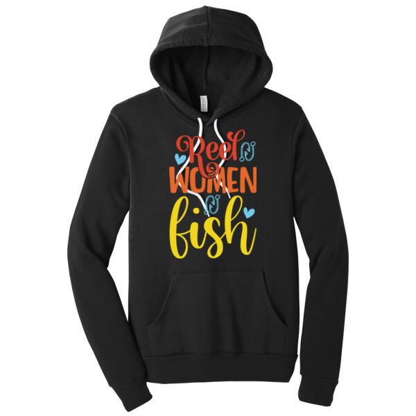 Reel Women Fish - Unisex Premium Fleece Hooded Sweatshirt Thumbnail