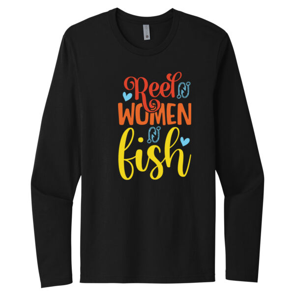 Reel Women Fish - Unisex Premium Cotton Long Sleeve T-Shirt Thumbnail