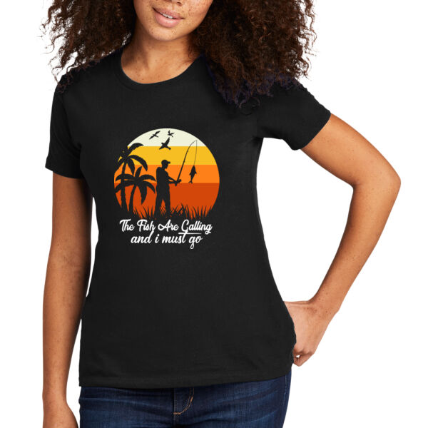 The Fish Are Calling - Women's Premium Cotton T-Shirt Thumbnail