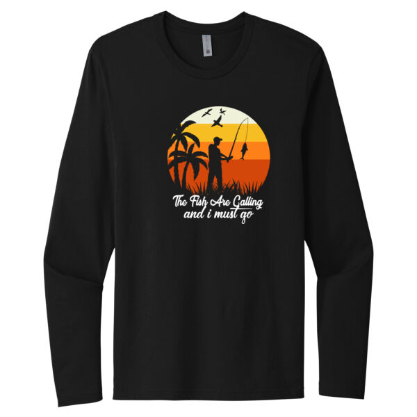 The Fish Are Calling - Unisex Premium Cotton Long Sleeve T-Shirt Thumbnail