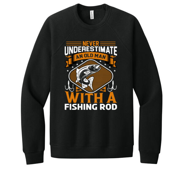 An Old Man With a Rod - Unisex Premium Fleece Crew Sweatshirt Thumbnail