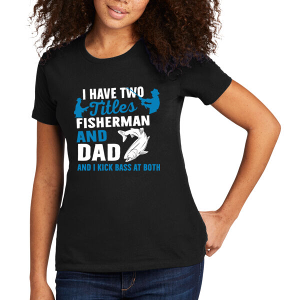 Fisherman and Dad - Women's Premium Cotton T-Shirt Thumbnail