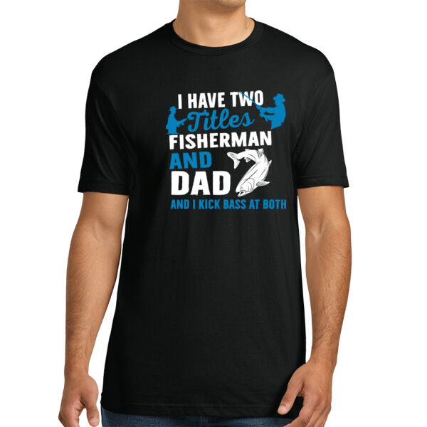 Fisherman and Dad - Unisex Premium Cotton T-Shirt Thumbnail