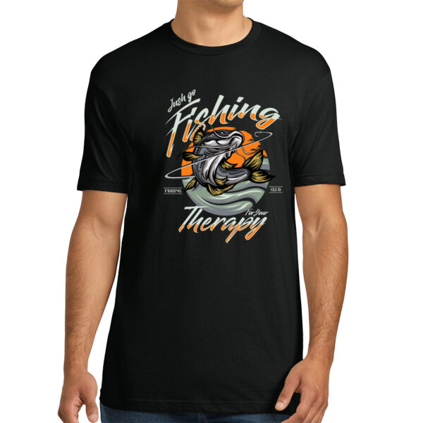 Just Go Fishing - Unisex Premium Cotton T-Shirt Thumbnail