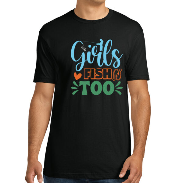 Girls Fish Too - Unisex Premium Cotton T-Shirt Thumbnail