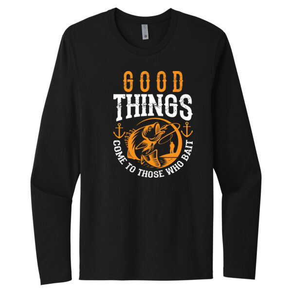 Good Things Come to Those Who Bait - Unisex Premium Cotton Long Sleeve T-Shirt Thumbnail