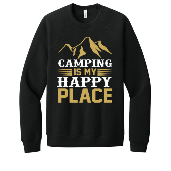 Camping Is My Happy Place - Unisex Premium Fleece Crew Sweatshirt Thumbnail