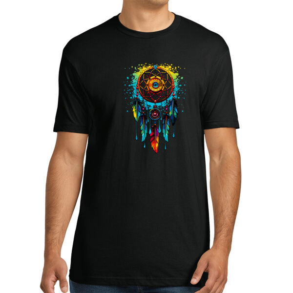 Colorful Dreamcatcher - Unisex Premium Cotton T-Shirt Thumbnail