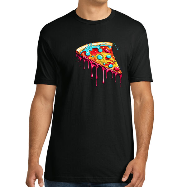 Colorful Pizza - Unisex Premium Cotton T-Shirt Thumbnail