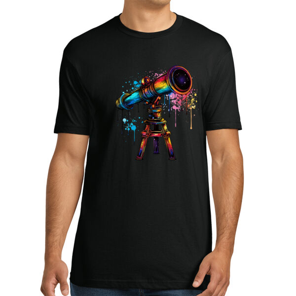 Colorful Telescope - Unisex Premium Cotton T-Shirt Thumbnail