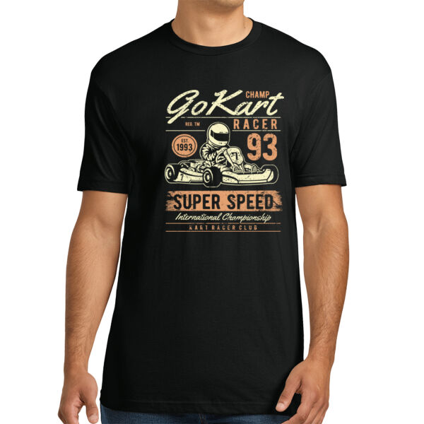 Go Kart Racer - Unisex Premium Cotton T-Shirt Thumbnail