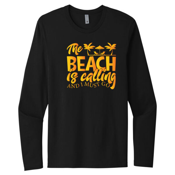 The Beach Is Calling - Unisex Premium Cotton Long Sleeve T-Shirt Thumbnail