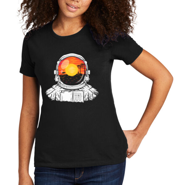 Astro Beach - Women's Premium Cotton T-Shirt Thumbnail