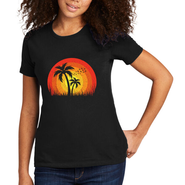 Summer Sunset - Women's Premium Cotton T-Shirt Thumbnail