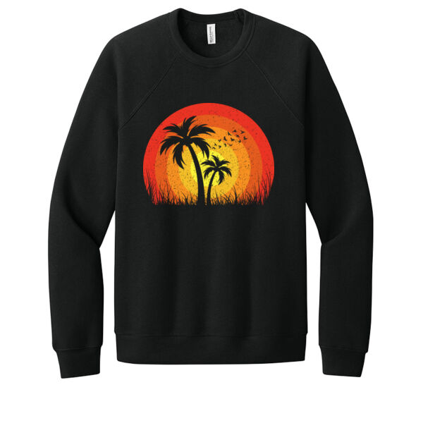Summer Sunset - Unisex Premium Fleece Crew Sweatshirt Thumbnail