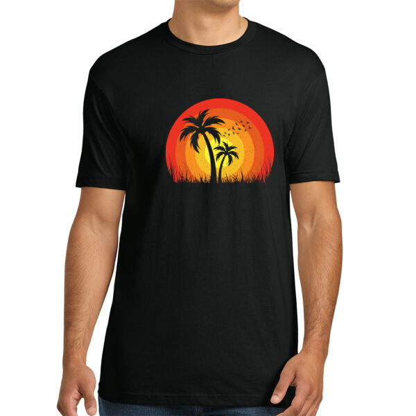 Summer Sunset - Unisex Premium Cotton T-Shirt Thumbnail
