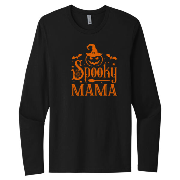 Spooky Mama - Unisex Premium Cotton Long Sleeve T-Shirt Thumbnail