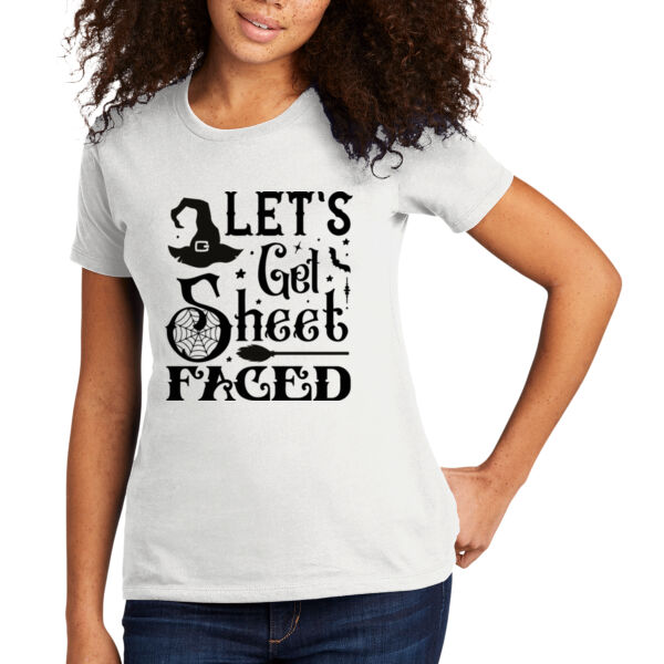 Let's Get Sheet Faced - Women's Premium Cotton T-Shirt Thumbnail