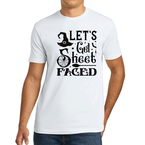 Let's Get Sheet Faced - Unisex Premium Cotton T-Shirt Thumbnail