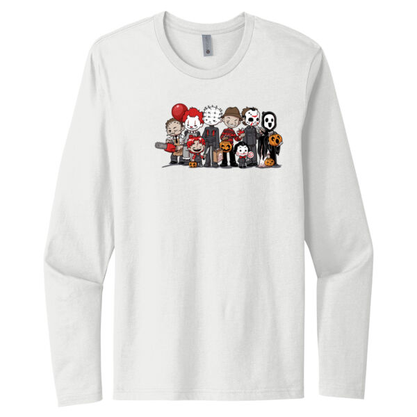 Cartoon Horror Friends - Unisex Premium Cotton Long Sleeve T-Shirt Thumbnail
