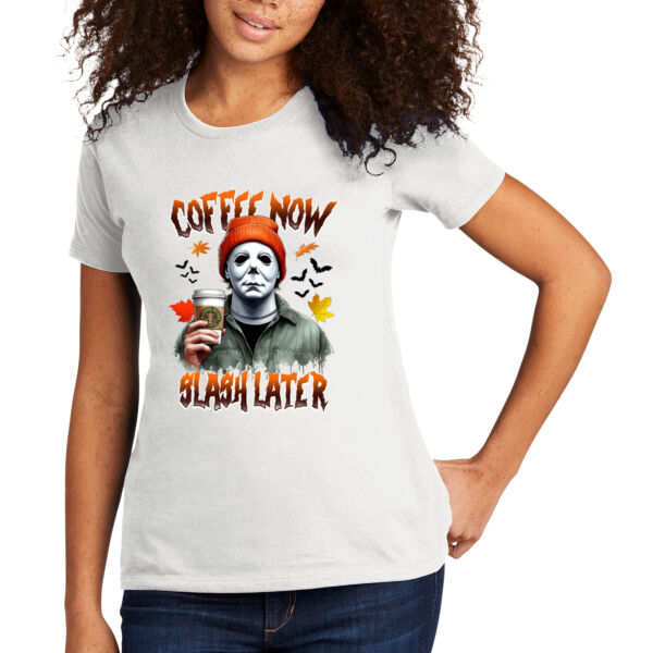 Michael Myers Coffee - Women's Premium Cotton T-Shirt Thumbnail