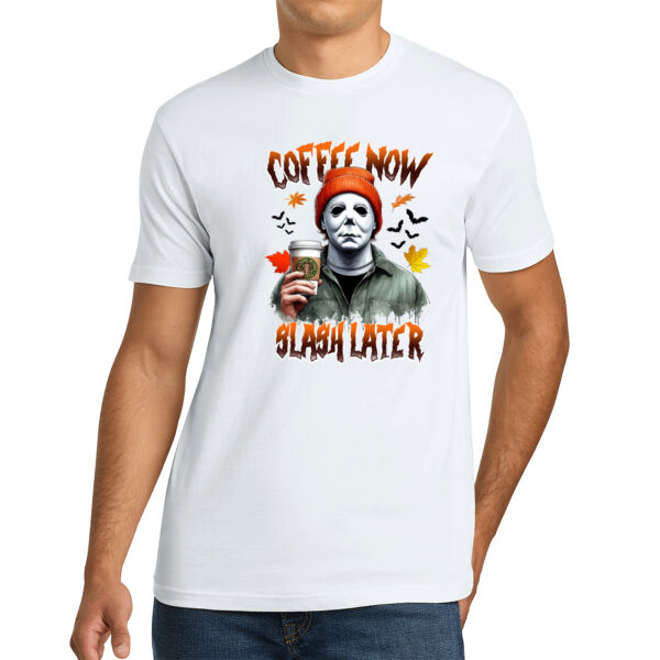 Michael Myers Coffee - Unisex Premium Cotton T-Shirt Thumbnail