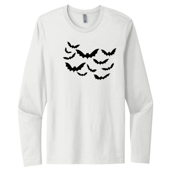 Halloween Bats - Unisex Premium Cotton Long Sleeve T-Shirt Thumbnail