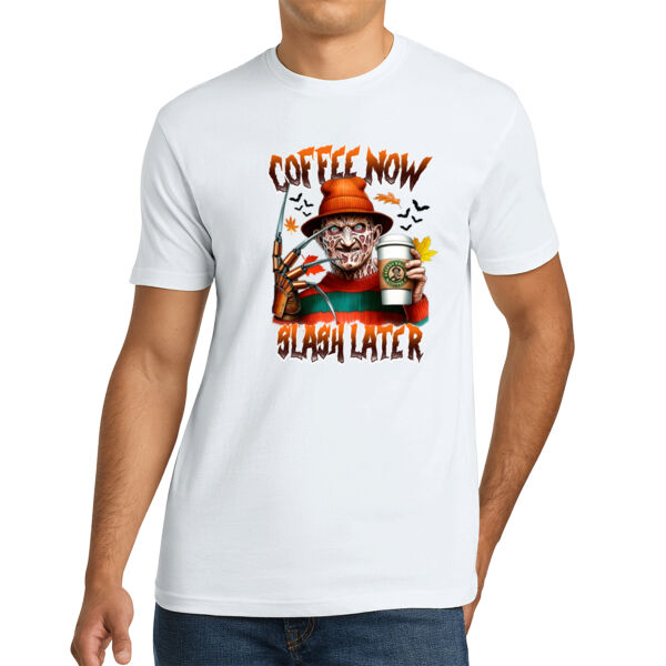 Freddy Krueger Coffee - Unisex Premium Cotton T-Shirt Thumbnail
