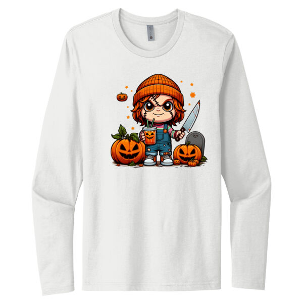Happy Chucky - Unisex Premium Cotton Long Sleeve T-Shirt Thumbnail