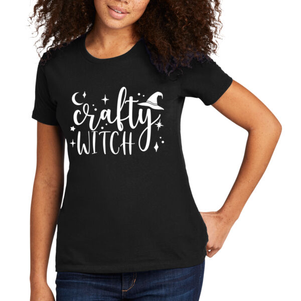 Crafty Witch - Women's Premium Cotton T-Shirt Thumbnail