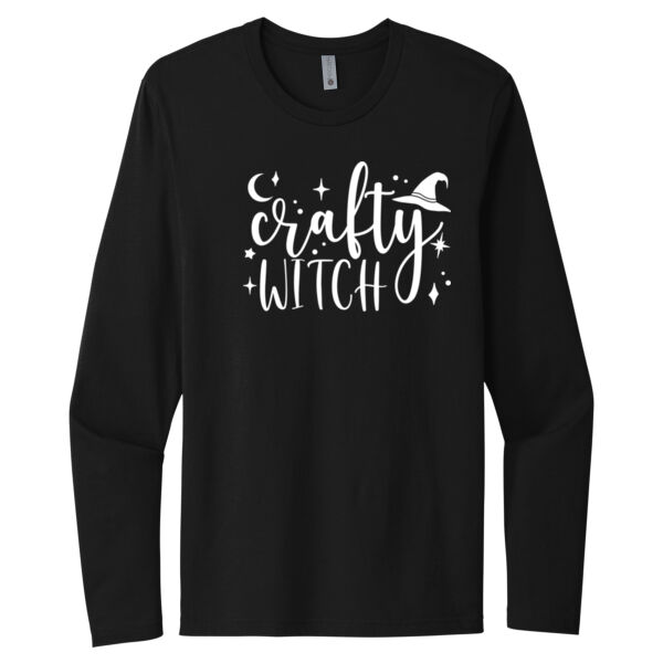 Crafty Witch - Unisex Premium Cotton Long Sleeve T-Shirt Thumbnail