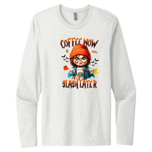 Chucky Coffee - Unisex Premium Cotton Long Sleeve T-Shirt Thumbnail