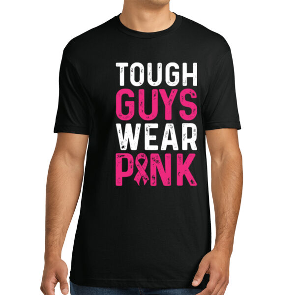 Tough Guys Wear Pink - Unisex Premium Cotton T-Shirt Thumbnail